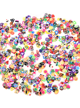 1pack Nail Art 3D Fruit Flowers Feather Design Tiny Slices P