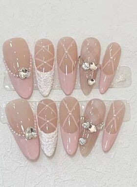 10pcs Handmade Anime Fake Press On Nails Professional Full C