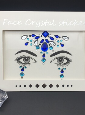 3D Crystal Glitter Jewels Tattoo Sticker Women Fashion Face