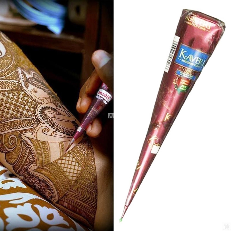 1Pcs Indian Henna Tattoo Paste Cone Body Paint Temporary - 图2