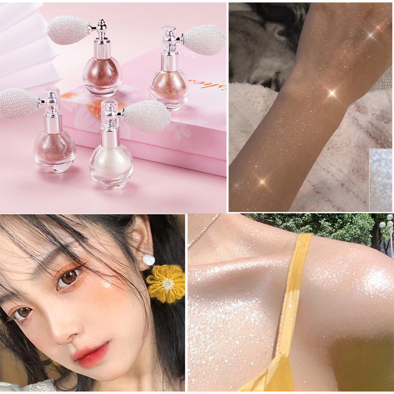 4 Styles Body Highlighter Metallic Liquid Waterproof Face Bo - 图3