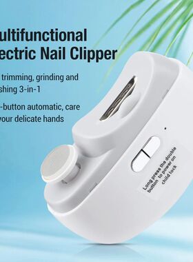 Electric Nail Clippers With Light Automatic Anicure Trimmer