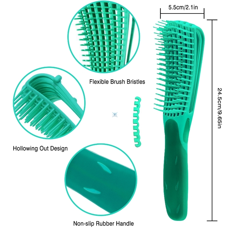 Detangling Plastic Hair Brush Scalp Massage Detangler Wet - 图3