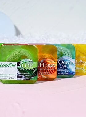 100g Coconut Milk Organic Glycerin Loofah Soap Deep Cleansin