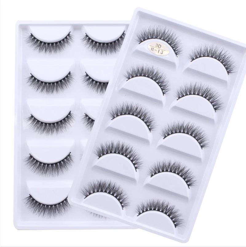 10/5Pairs 3D Mink Lashes Natural False Eyelashes Dramatic Ey-图2