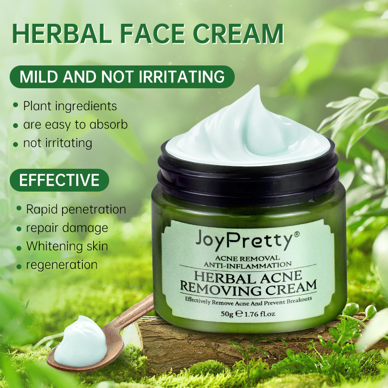 Acne Face Cream Herbal Pimple Scar Removal Shrink Pore Oil C - 图3