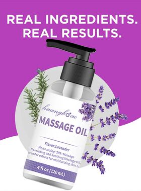 Lavender Massage Oil for Calming, Soothing and Relaxing Musc