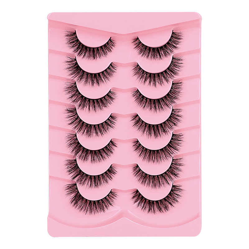 5/10 Pairs 3D Faux Mink Lashes Fluffy Soft Full Thick Wispy - 图2