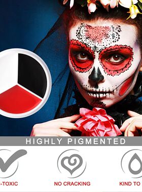 Halloween Makeup Palette Face Body Paint Makeup Wheel White