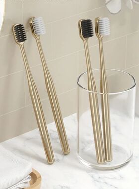 Toothbrush Men Women Adult Tooth Brush Gold Silver Dental Br