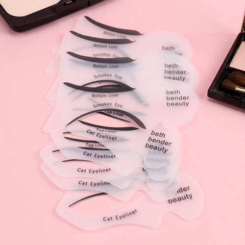 10PCS Eyeliner Stencil Fish Tail Double Wing Eyeliner Models - 图0
