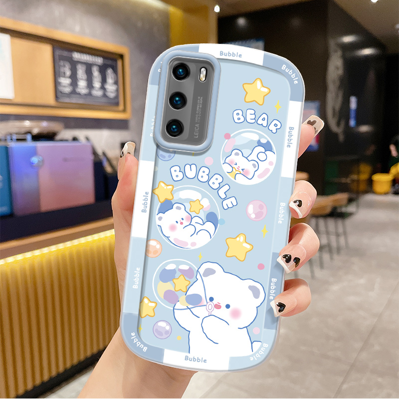 适用于华为p40手机壳网红潮女ANA-AN00卡通防摔elsan00全包防摔huawei p40pro保护套ins风p4opor软硅胶可爱女 - 图2