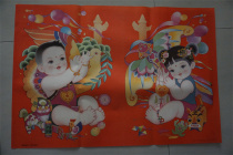Nostalgic old version of the year painting doll painting country Taimin An peaceful and happy