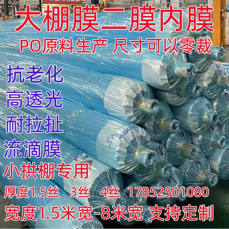 大棚膜二膜二层三层小拱棚蓝色透明塑料薄膜防寒防冻保温农用薄膜,淘宝优惠券,粉丝福利购,淘宝优惠卷