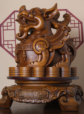 聚财貔貅招财乾坤貔貅摆件客厅公室家居装饰店铺开业礼品