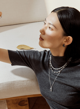 [秋上新]Lola Rose罗拉玫瑰秋冬新品光迹系列黑曜岩项链女礼物