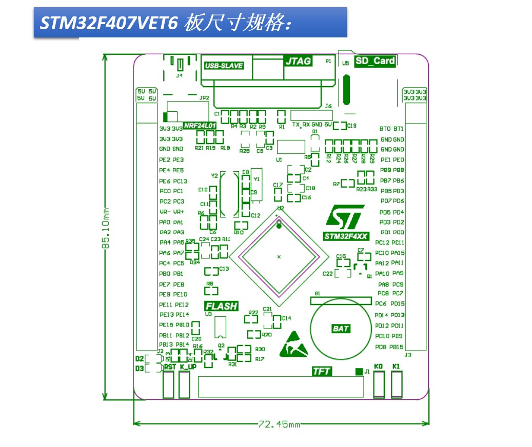 STM32F407VET6开发板 Cortex-M4 STM32最小系统板 ARM学习核心板-图1