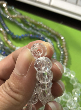 水晶diy串珠玻璃编织扁珠子