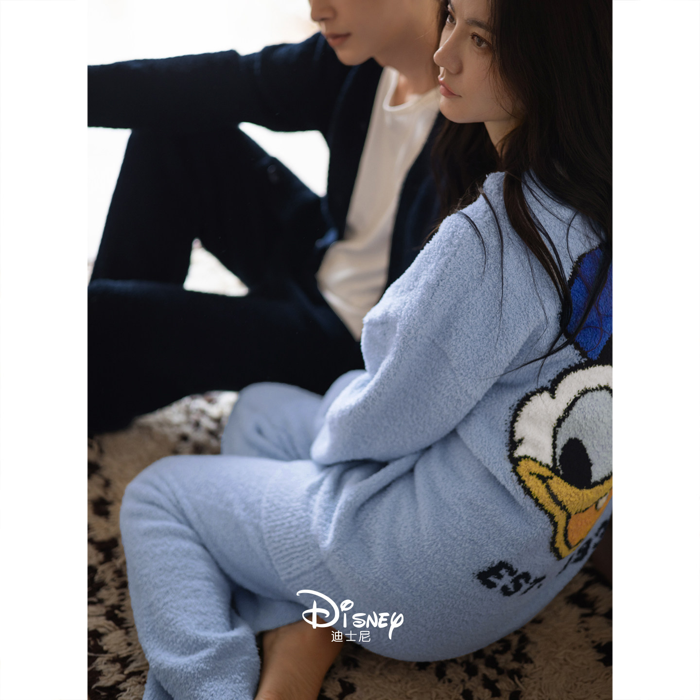 迪士尼珊瑚绒情侣睡衣女款秋冬季厚款家居服男保暖半边绒开衫套装,淘宝优惠券,粉丝福利购,淘宝优惠卷