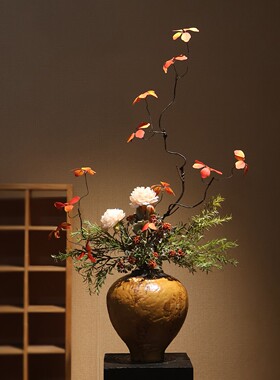 宋代美学复古陶瓷花瓶免打理花艺