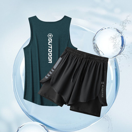 泳衣男士背心套装速干游泳无袖泳装男款防尴尬夏季泳裤全身上衣