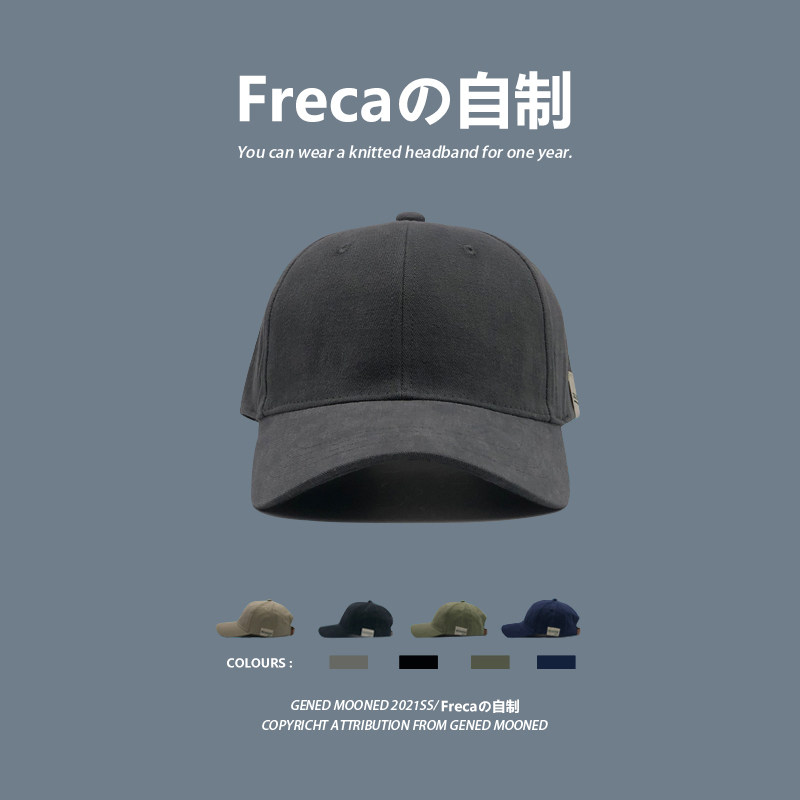 韩国贴布棒球帽子女情侣百搭夏季遮阳帽水洗复古软顶鸭舌帽男春秋