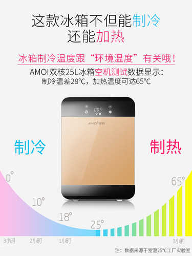Amoi夏新迷你小冰箱mini冷冻冷藏车载家用宿舍母乳小型单人用冰柜 - 图2