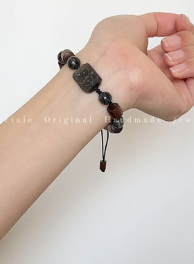 银曜石花牌原创编绳手链小众礼物