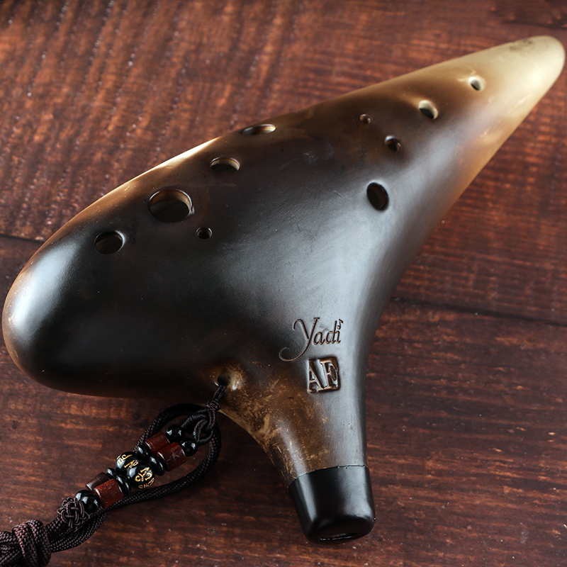 雅的旗舰店【yadi/雅的】af陶笛 12孔中音F调十二孔吹千年风雅送6孔民族乐器2