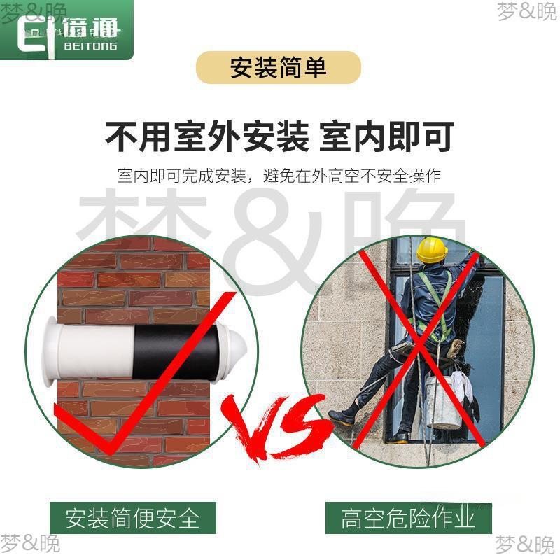 外穿墙风帽式一定体固出风口排气墙口防风罩抽油烟机排烟管.-图0