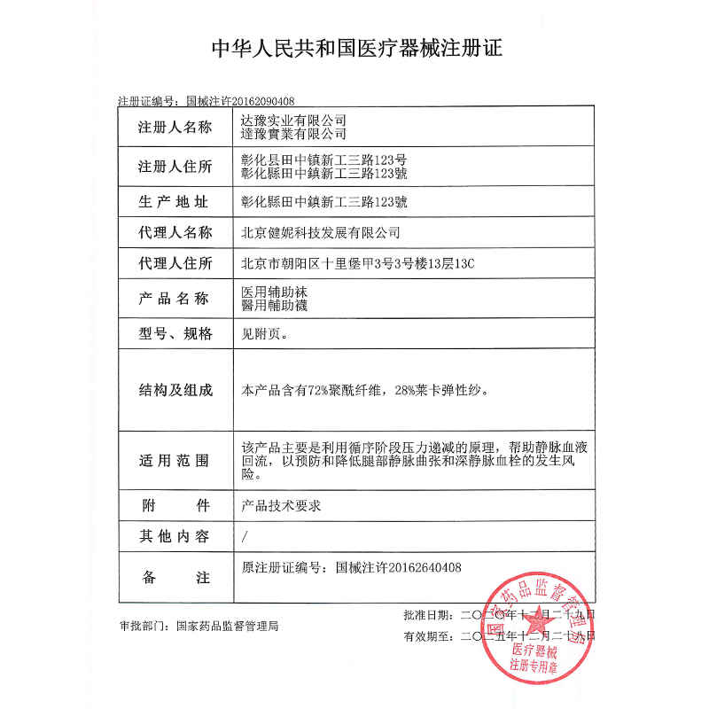 二级高压治疗型30-40mmHg厚款露趾长筒医用静脉曲张袜淋巴水肿胀 - 图1