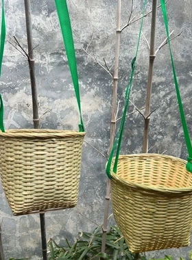 双肩采茶背篓手工编织茶叶篓
