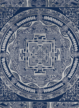 唐卡描金时轮金刚坛城diy手绘