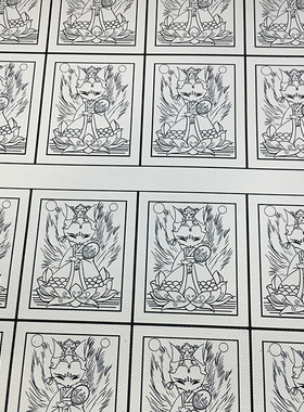 随身小唐卡手绘diy填色描金适合