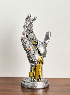 赛博朋克机械手摆件阿修罗游戏手柄支架戒指钥匙收纳挂架拍摄道具