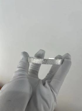 手工捶打999纯银纸醉金迷银手镯