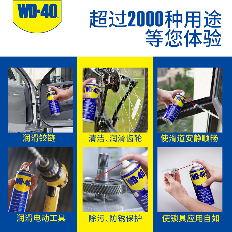 wd-40除锈去锈神器润滑剂金属强力清洗液螺丝松动wd40防锈油喷剂 - 图3