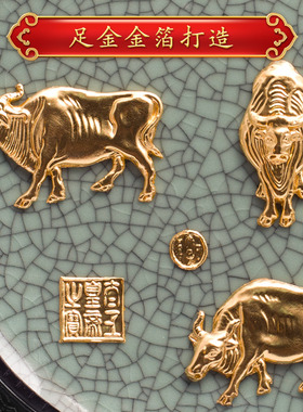 新中式金箔客厅摆件寓意好的礼物