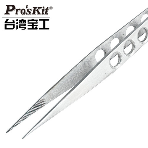 台湾宝工 1PK-123T 尖头手持不锈钢长尖镊子(165mm)尖嘴镊子正品 - 图1