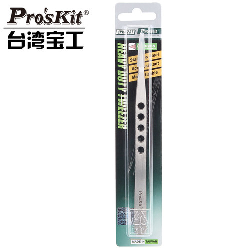 台湾宝工 1PK-123T 尖头手持不锈钢长尖镊子(165mm)尖嘴镊子正品 - 图0