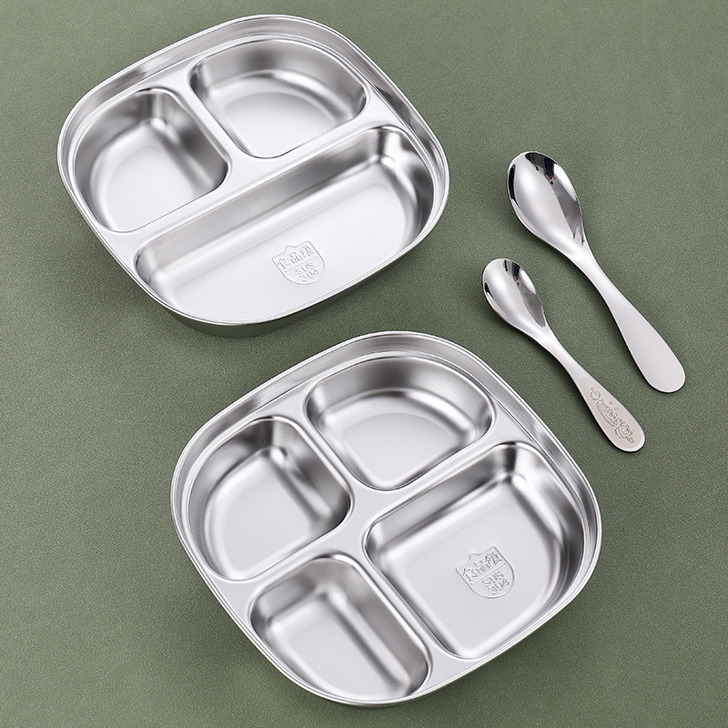 304不锈钢幼儿园儿童分餐盘学生宝宝刀叉勺防烫水杯汤碗餐具套装,淘宝优惠券,粉丝福利购,淘宝优惠卷