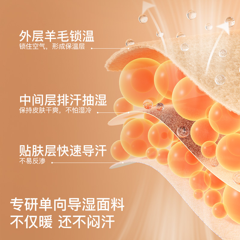 ubra旗下likeuu儿童保暖裤内穿男女大童美利奴羊毛a类秋冬打底裤 - 图0