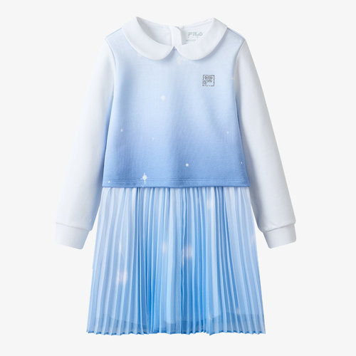 FILA斐乐儿童童装裙子2024春季新款小童女童休闲运动针织连衣裙潮 - 图3