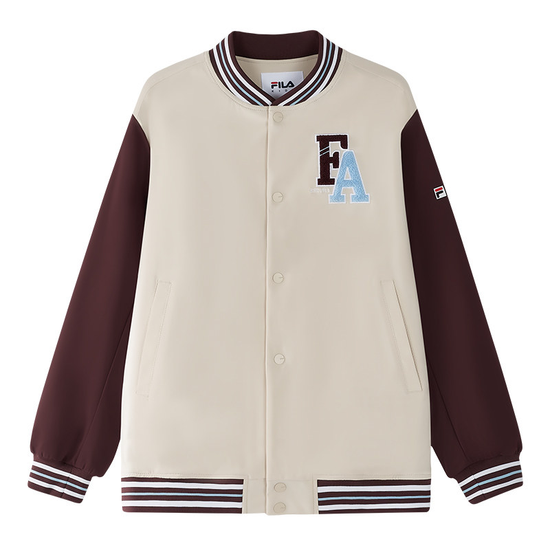 FILA children's clothing jacket 2026 spring new men's and large children's outdoor sports loose baseball uniforms