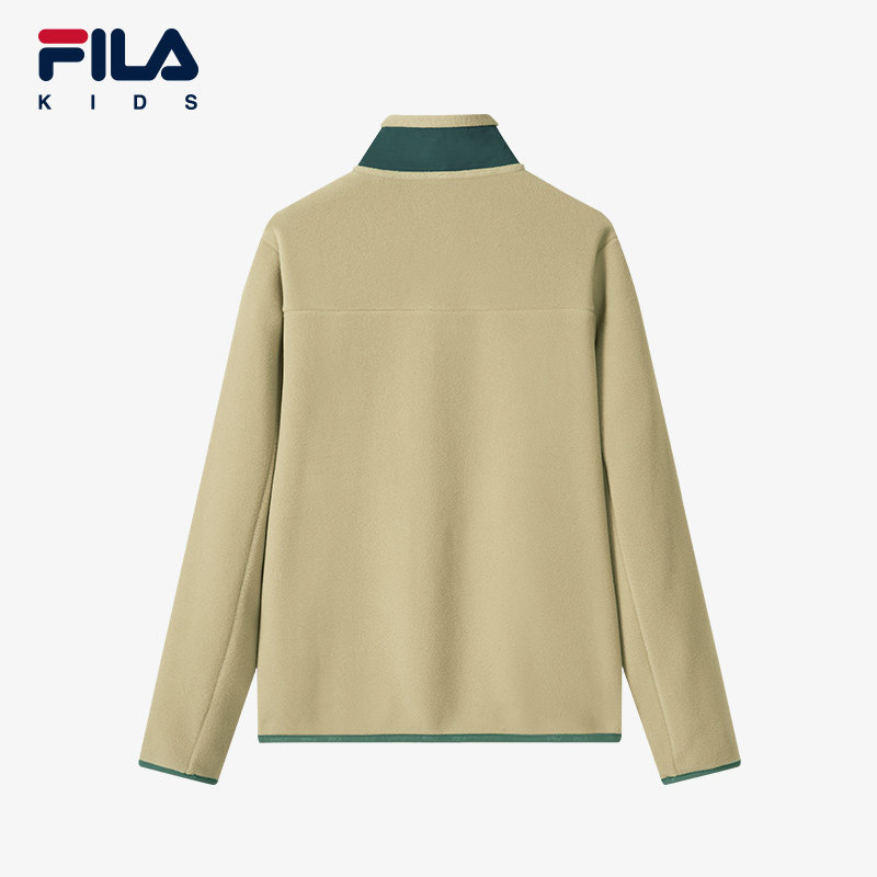 FILA | BBC EARTH联名系列斐乐儿童加绒上衣秋季新款男大童外套潮 - 图0