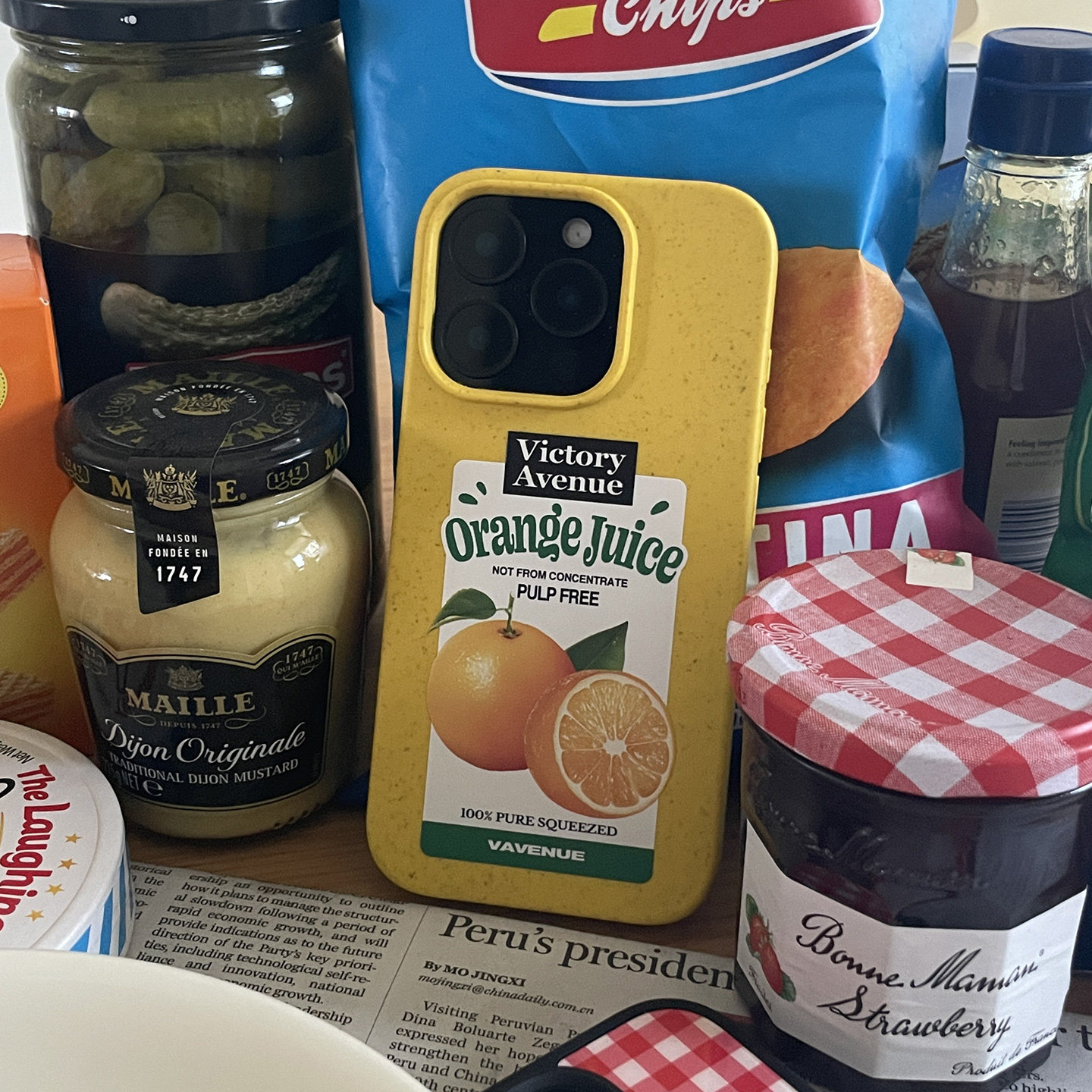 胜利大道美式橙汁黄色可降解手机壳适用iPhone16 17Promax苹果15,淘宝优惠券,粉丝福利购,淘宝优惠卷