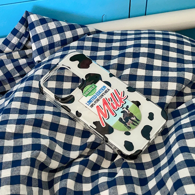 VA胜利大道“牛奶”美式复古双层全包印花手机壳适用iPhone16Promax苹果15 14原创小众高级创意,淘宝优惠券,粉丝福利购,淘宝优惠卷