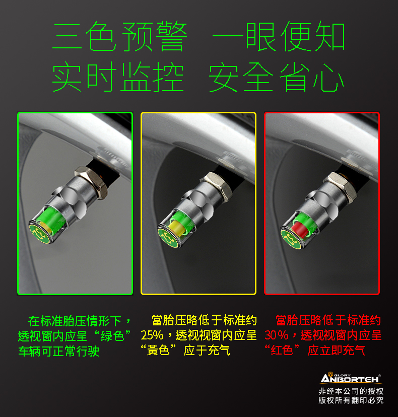 轮胎气压表汽车胎压监测器高精度检测仪外置计摩托车气嘴帽气门盖 - 图1