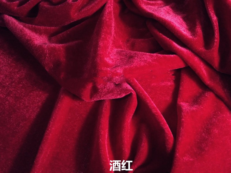 加厚优质金丝绒布料面料布头黑红色绒布展示布窗帘地摊布会议桌布_虎窝淘