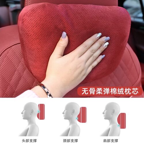 适用于宝马汽车头枕护颈枕新5系3系1系7系X1X3X5腰靠垫车内饰用品 - 图1